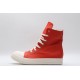 Rick Owens High-top Vegetable-Tanned Buffed Leather Orange