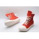 Rick Owens High-top Vegetable-Tanned Buffed Leather Orange