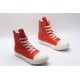 Rick Owens High-top Vegetable-Tanned Buffed Leather Orange