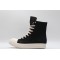 Rick Owens High-top Vegetable-Tanned Buffed Canvas Black