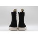 Rick Owens High-top Vegetable-Tanned Buffed Canvas Black