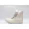 Rick Owens High-top Vegetable-Tanned Buffed Leather Milk