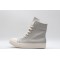 Rick Owens High-top Vegetable-Tanned Buffed Leather Grey