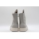 Rick Owens High-top Vegetable-Tanned Buffed Leather Grey