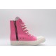 Rick Owens High-top Vegetable-Tanned Buffed Leather Pink