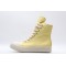 Rick Owens High-top Vegetable-Tanned Buffed Canvas Yellow Milk