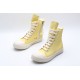 Rick Owens High-top Vegetable-Tanned Buffed Canvas Yellow Milk