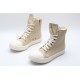 Rick Owens High-top Vegetable-Tanned Buffed Canvas Beige Milk