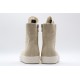 Rick Owens High-top Vegetable-Tanned Buffed Canvas Beige Milk