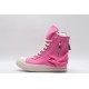 Rick Owens High-top Vegetable-Tanned Buffed Zipper Pink