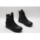 Rick Owens High-top Vegetable-Tanned Buffed Zipper Black