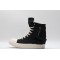 Rick Owens High-top Vegetable-Tanned Buffed Zipper Black Milk