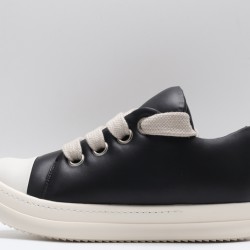 Rick Owens Jumbo Lace Padded Sneaks Low Black Milk