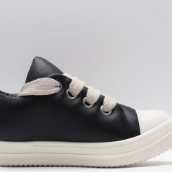 Rick Owens Jumbo Lace Padded Sneaks Low Black Milk