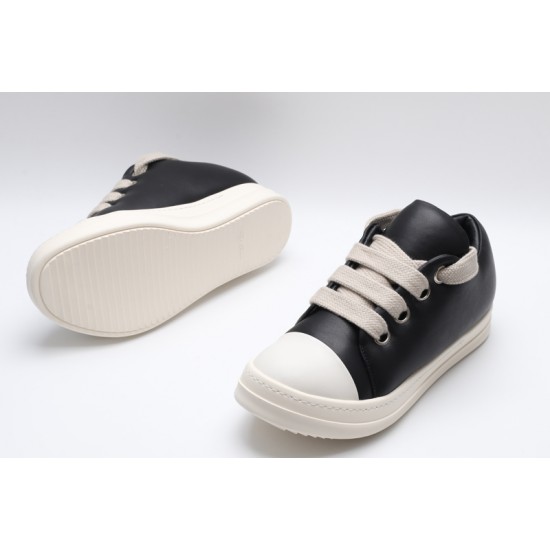 Rick Owens Jumbo Lace Padded Sneaks Low Black Milk