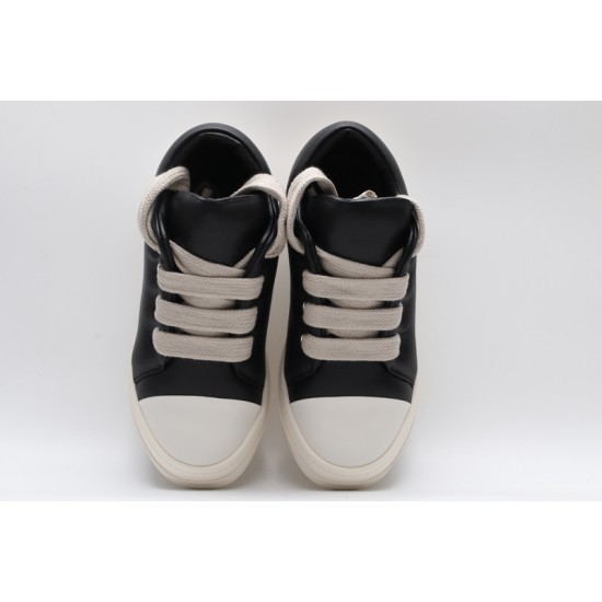 Rick Owens Jumbo Lace Padded Sneaks Low Black Milk