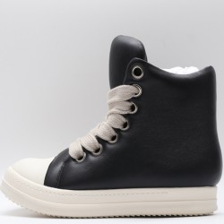 Rick Owens Luxor Jumbo Lace Padded Sneaks Black Milk