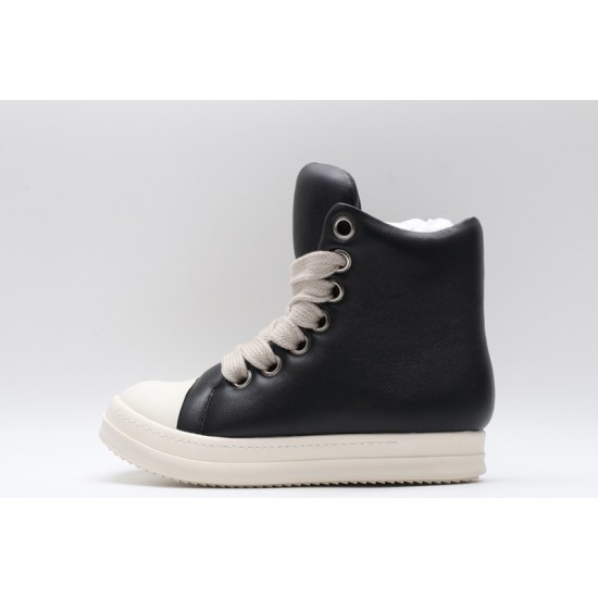 Rick Owens Luxor Jumbo Lace Padded Sneaks Black Milk