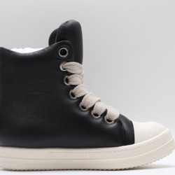 Rick Owens Luxor Jumbo Lace Padded Sneaks Black Milk