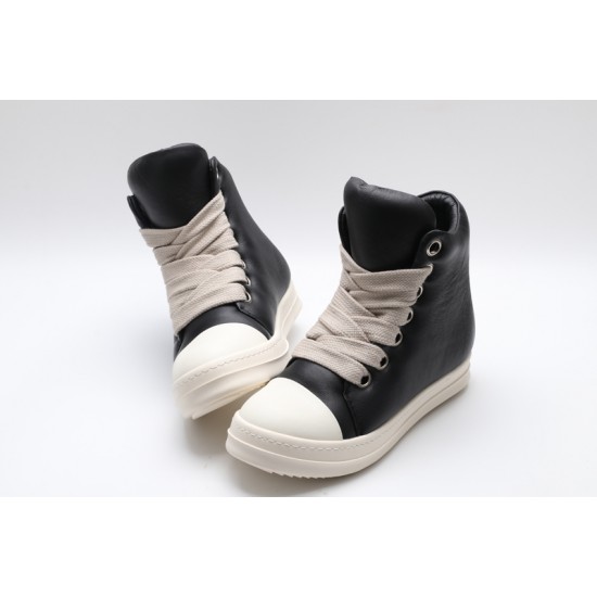 Rick Owens Luxor Jumbo Lace Padded Sneaks Black Milk