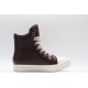 Rick Owens Luxor Jumbo Lace Padded Sneaks Burgundy Milk