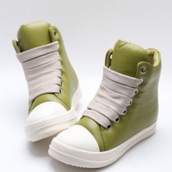 Rick Owens Luxor Jumbo Lace Padded Sneaks Oliver Milk