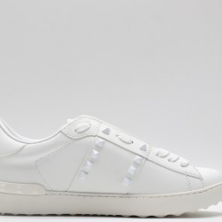 Valentino Garavani Low-Top Paneled Buffed Calfskin Sneaker White