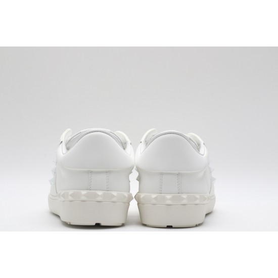 Valentino Garavani Low-Top Paneled Buffed Calfskin Sneaker White