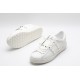 Valentino Garavani Low-Top Paneled Buffed Calfskin Sneaker White Gold