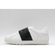 Valentino Garavani Low-Top Paneled Buffed Calfskin Sneaker White Black