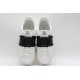 Valentino Garavani Low-Top Paneled Buffed Calfskin Sneaker White Black