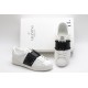 Valentino Garavani Low-Top Paneled Buffed Calfskin Sneaker White Black