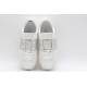 Valentino Garavani Low-Top Paneled Buffed Calfskin Sneaker White Silver Studded