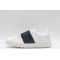 Valentino Garavani Low-Top Paneled Buffed Calfskin Sneaker White Midnight Navy