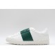 Valentino Garavani Low-Top Paneled Buffed Calfskin Sneaker White Green