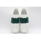 Valentino Garavani Low-Top Paneled Buffed Calfskin Sneaker White Green