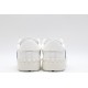 Valentino Garavani Low-Top Buffed Calfskin Open Sneaker White Blue