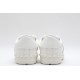 Valentino Garavani Low-Top Buffed Calfskin Open Sneaker White Silver