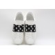 Valentino Garavani Low-Top Buffed Calfskin Open Sneaker White Black Star