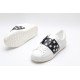 Valentino Garavani Low-Top Buffed Calfskin Open Sneaker White Black Star