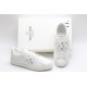 Valentino Garavani Low-Top Buffed Calfskin Open Sneaker White Star