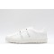 Valentino Garavani Low-Top Buffed Calfskin Open Sneaker White Silver