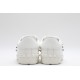 Valentino Garavani Low-Top Buffed Calfskin Open Sneaker White Silver