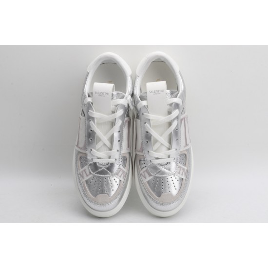 Valentino Garavani VL7N Sneaker Low Top Metallic Silver