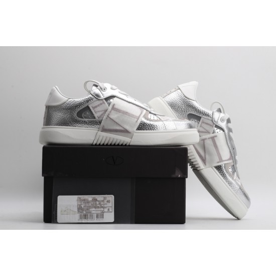 Valentino Garavani VL7N Sneaker Low Top Metallic Silver