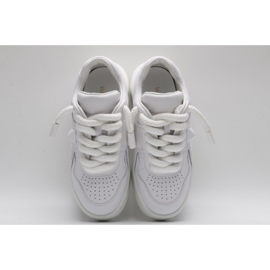 Valentino Garavani Nappa Leather Sneakers White One Stud X