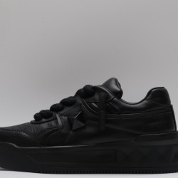 Valentino Garavani Nappa Leather Sneakers Black One Stud X