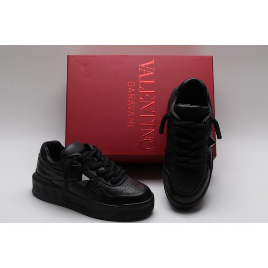 Valentino Garavani Nappa Leather Sneakers Black One Stud X