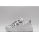 Valentino Garavani Nappa Leather Sneakers White Grey One Stud X