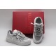 Valentino Garavani Nappa Leather Sneakers White Grey One Stud X